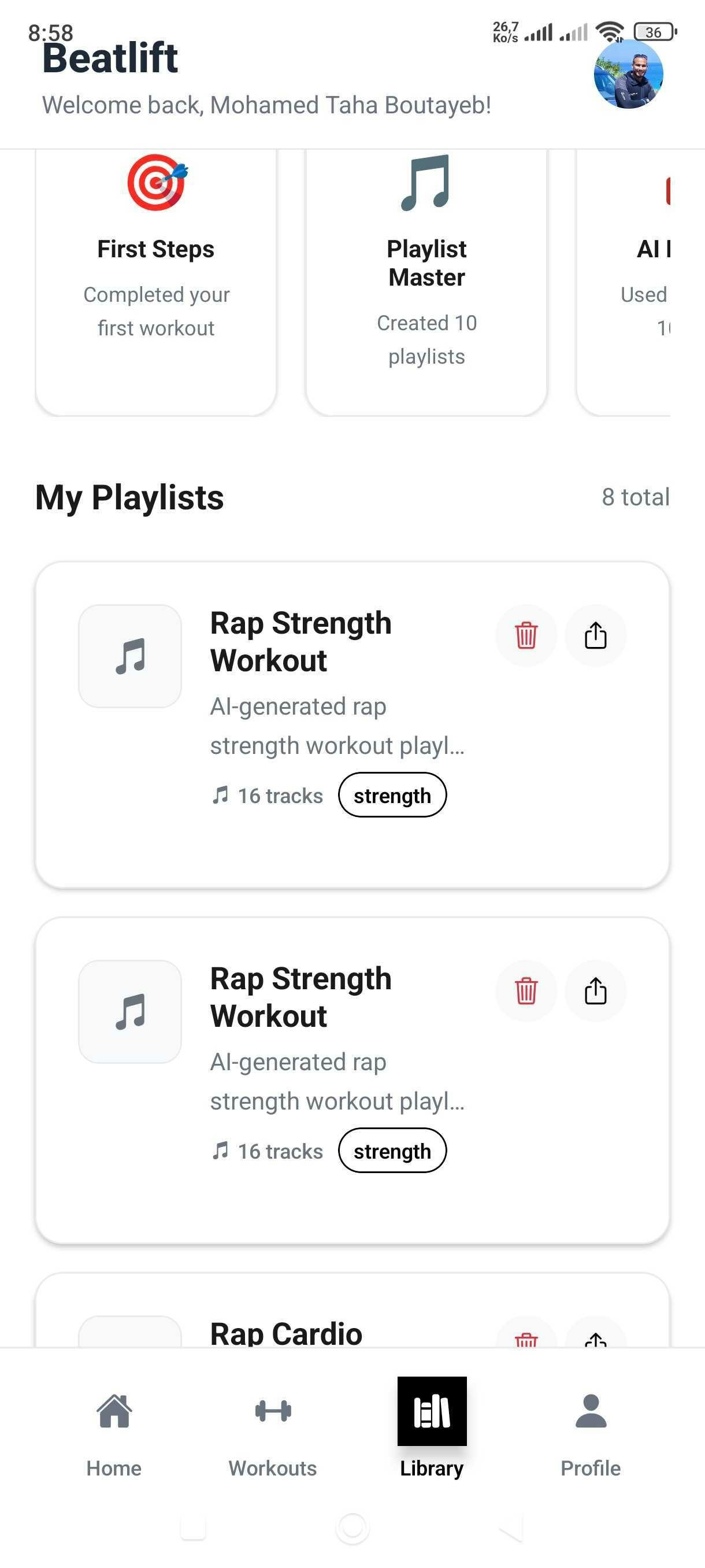 Média Beatlift - Musique d'entraînement alimentée par AI, chaque ascenseur a une bande sonore. 9