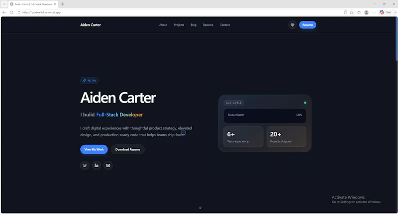 Premium Developer Portfolio Template screenshot 4