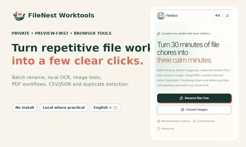 FileNest Worktools screenshot 1