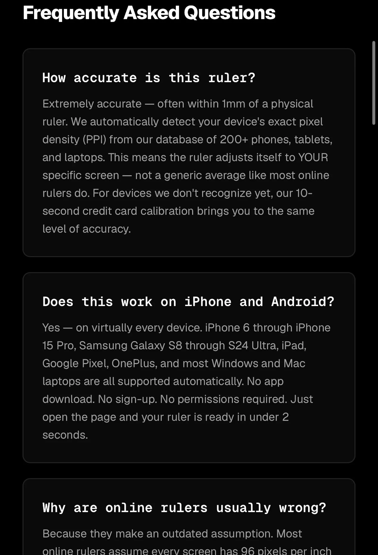 RulerInches screenshot 2