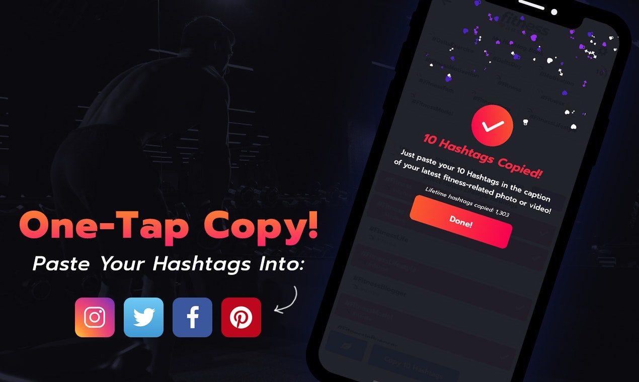 Fitness Hashtags App gallery image