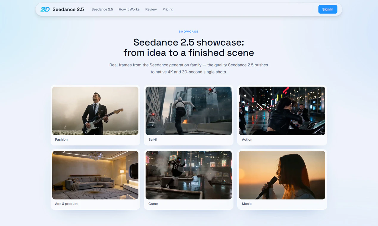 Seedance 2.5 AI Video 截图 3