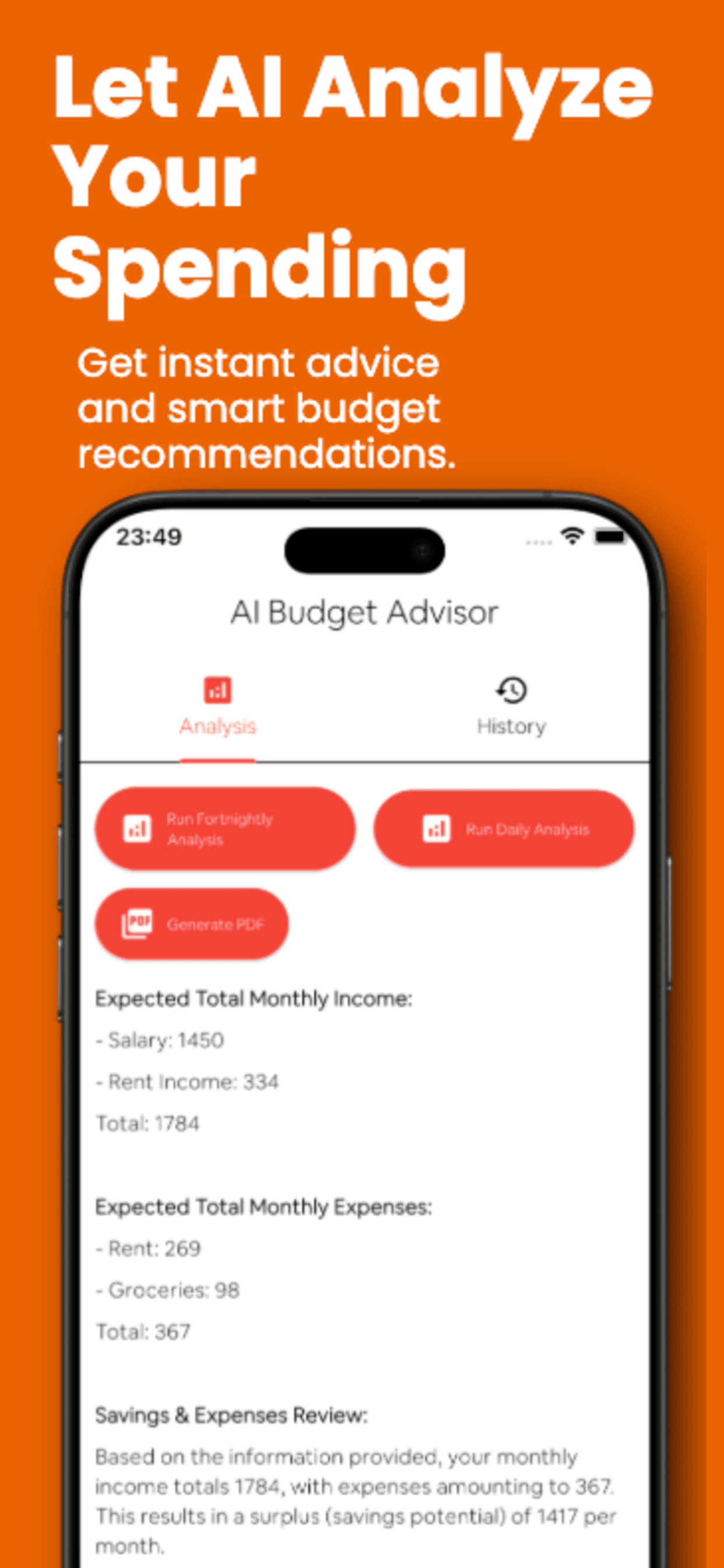 BudgetFox - Budgeting with AI - Screenshot 5 showing product features and functionality