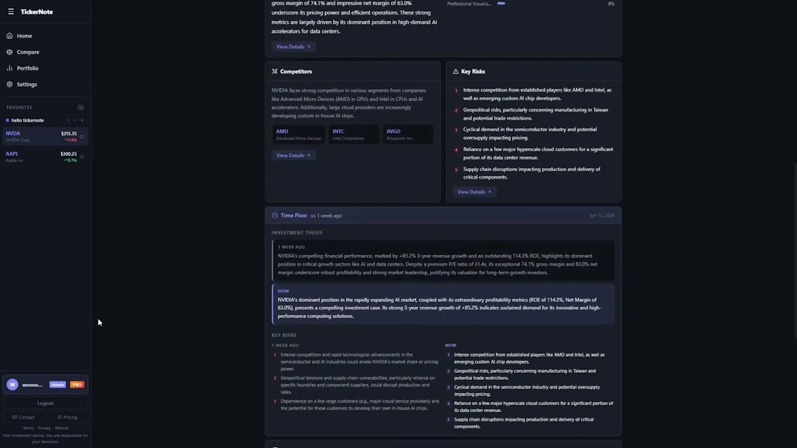 TickerNote screenshot 1 (video preview)
