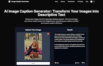 AI Image Caption Generator gallery image