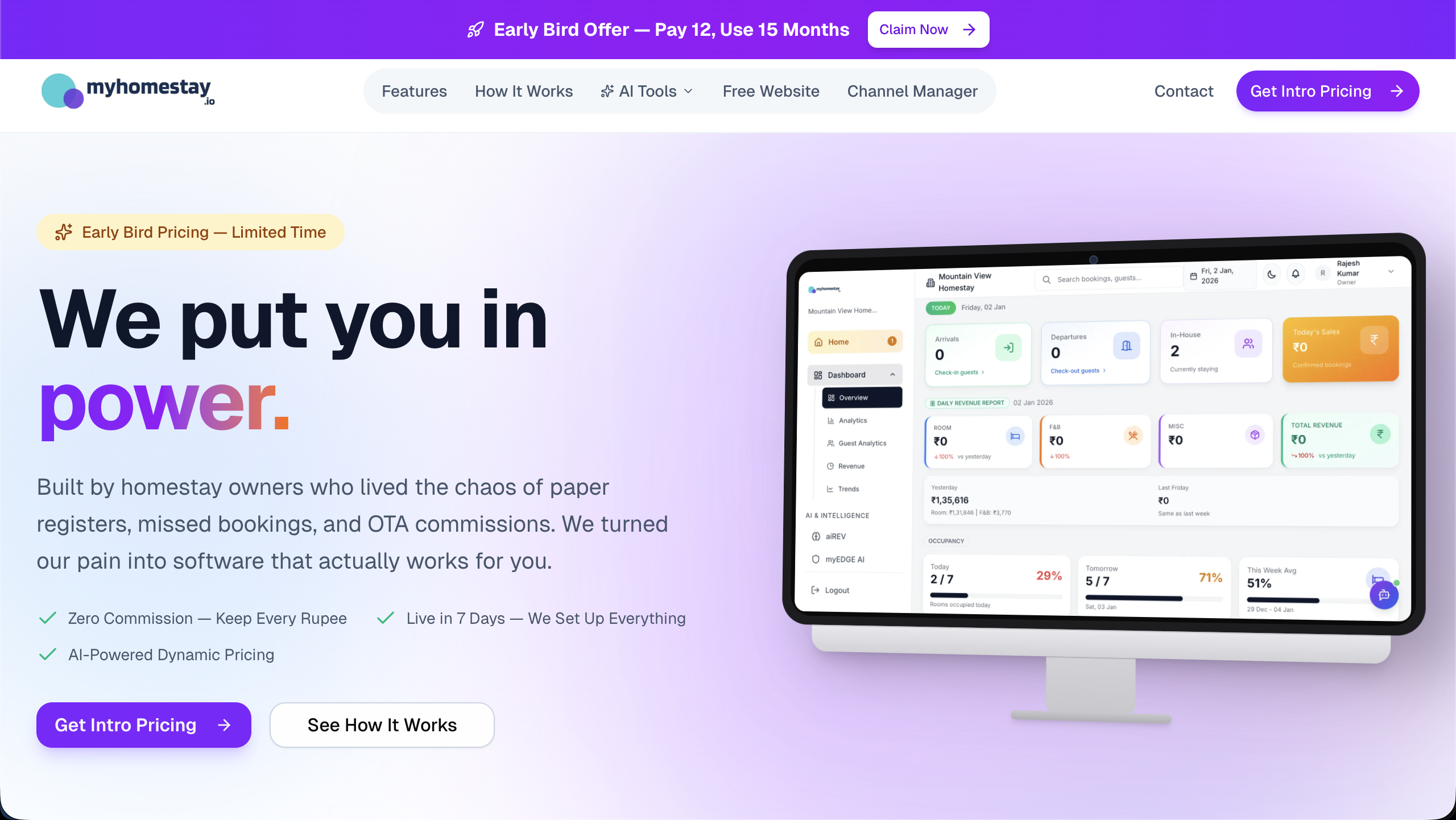 myhomestay.io - Main product screenshot demonstrating key features and user interface