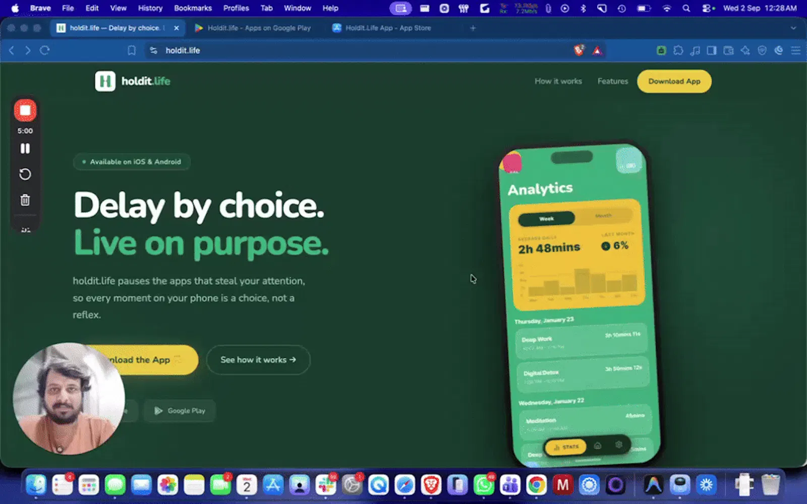 holdit.life screenshot 1 (video preview)