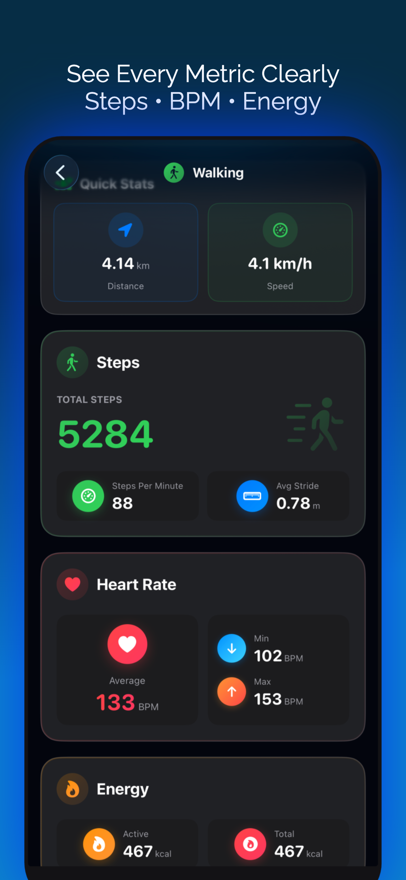 Steply: Steps App Pedometer - Screenshot 4 showing product features and functionality