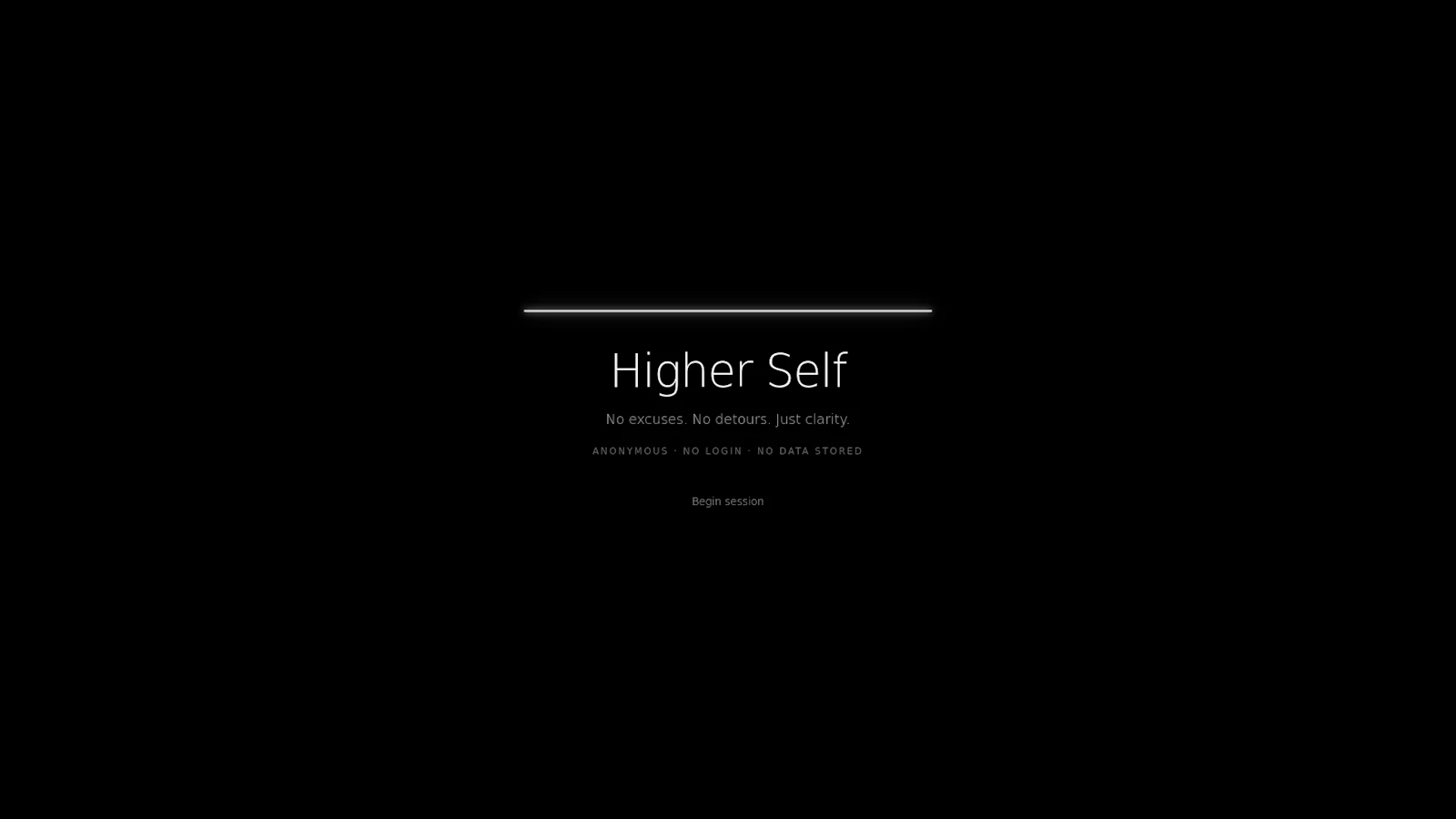 Higher Self -No excuses. Just clarity. screenshot 1