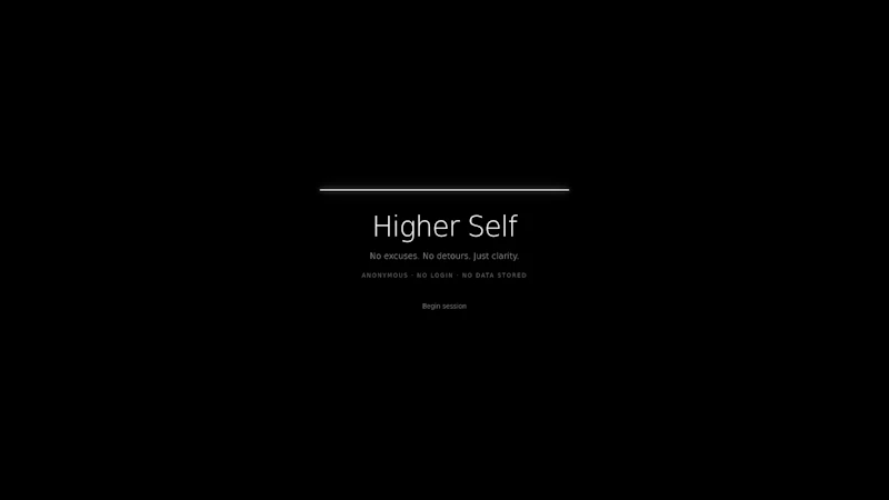 Higher Self -No excuses. Just clarity. screenshot 1