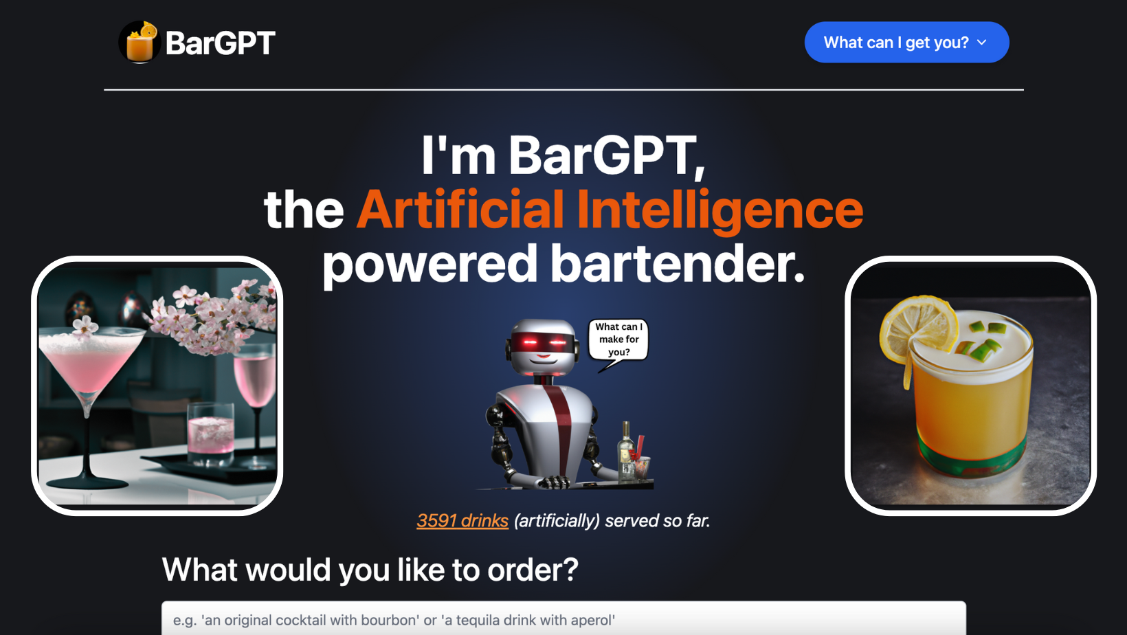 Bargpt barista alimentato AI - Usa AI per creare nuovi cocktail mai immaginati media 2