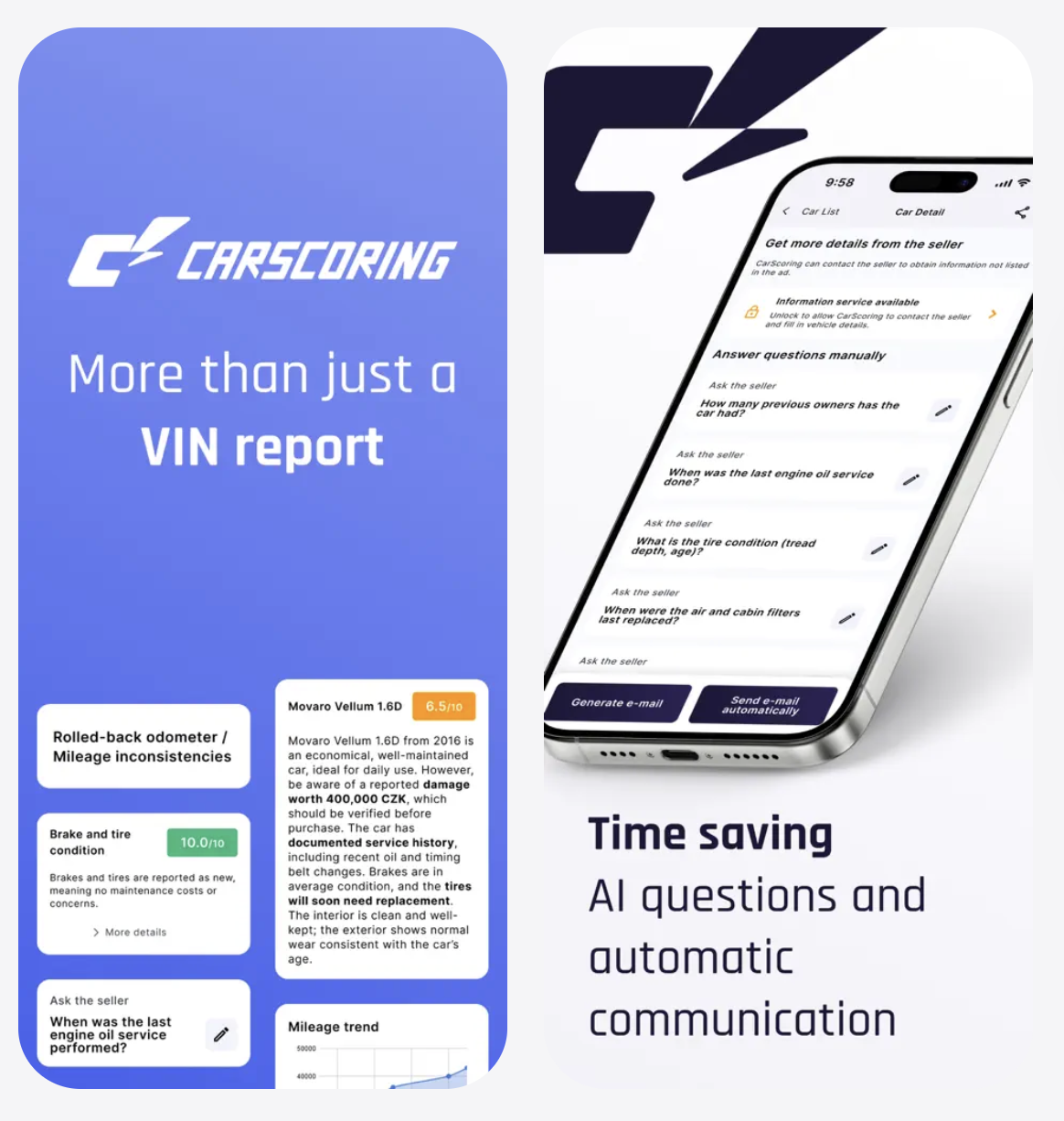 CarScoring - Screenshot 3 showing product features and functionality