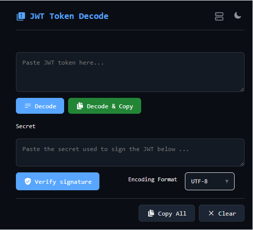 JWT Token Decode - Screenshot 2 showing product features and functionality