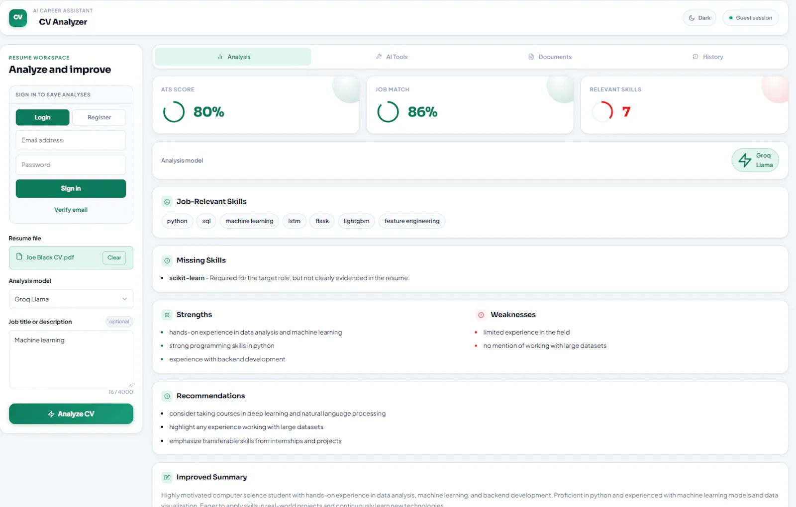 Founder @ CV Analyzer AI screenshot 5
