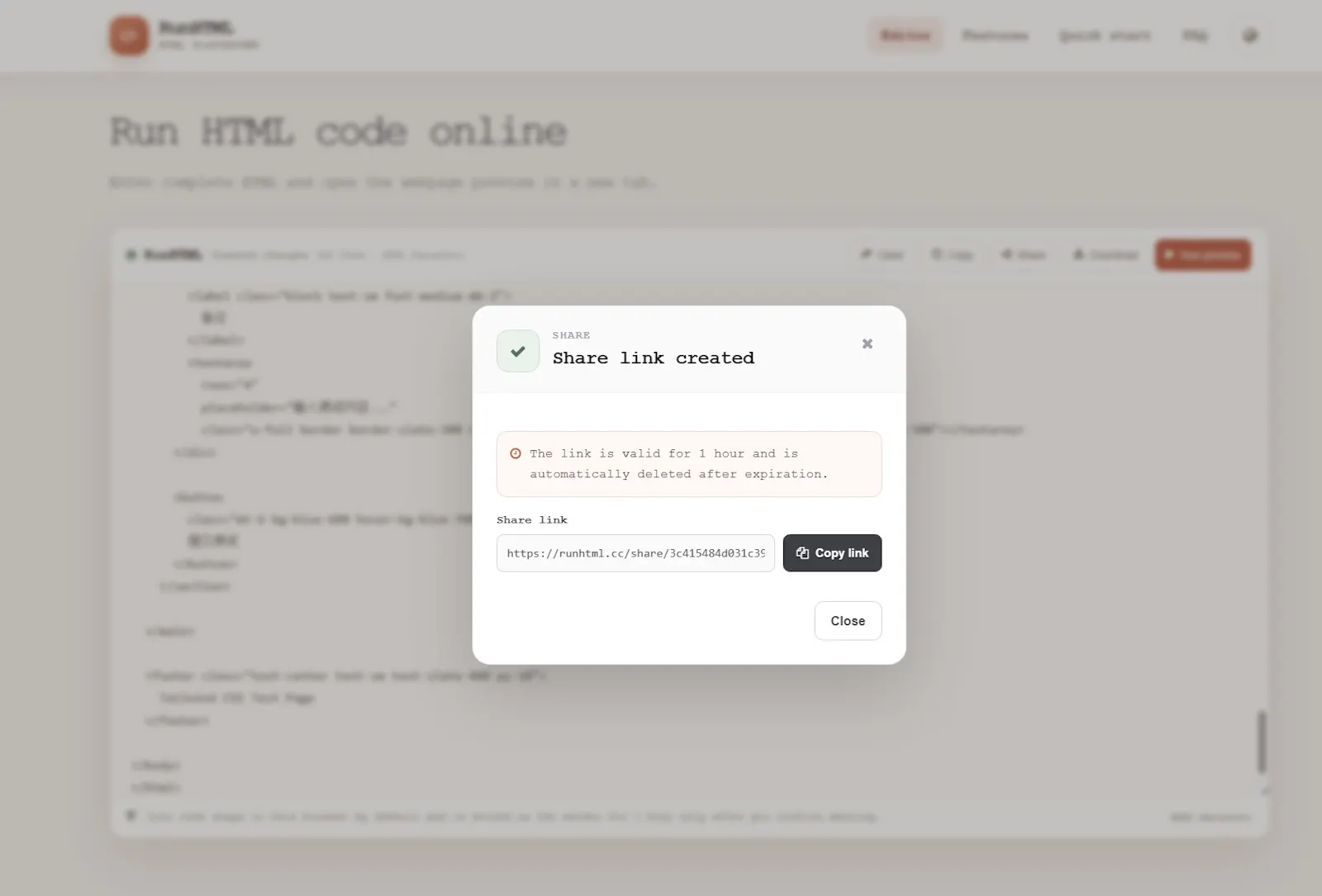 RunHTML - preview and share html page screenshot 4