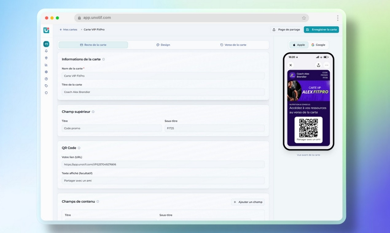 Unotif - Screenshot 2 showing product features and functionality