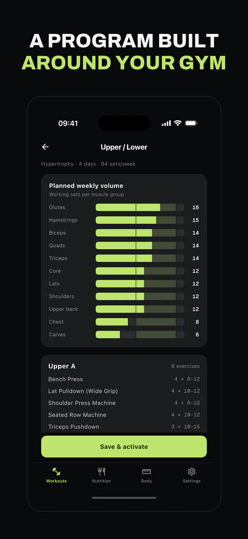 Oryn, free workout & nutrition tracker screenshot 2