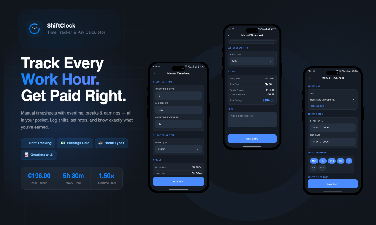 Shifttrackr: Work Hours Tracker gallery image