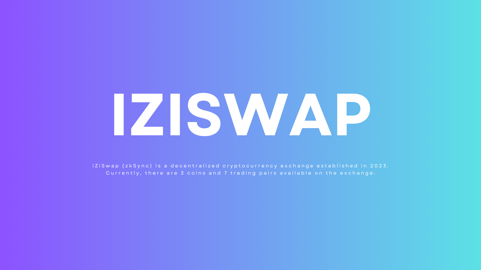 iziSwap - Main product screenshot demonstrating key features and user interface
