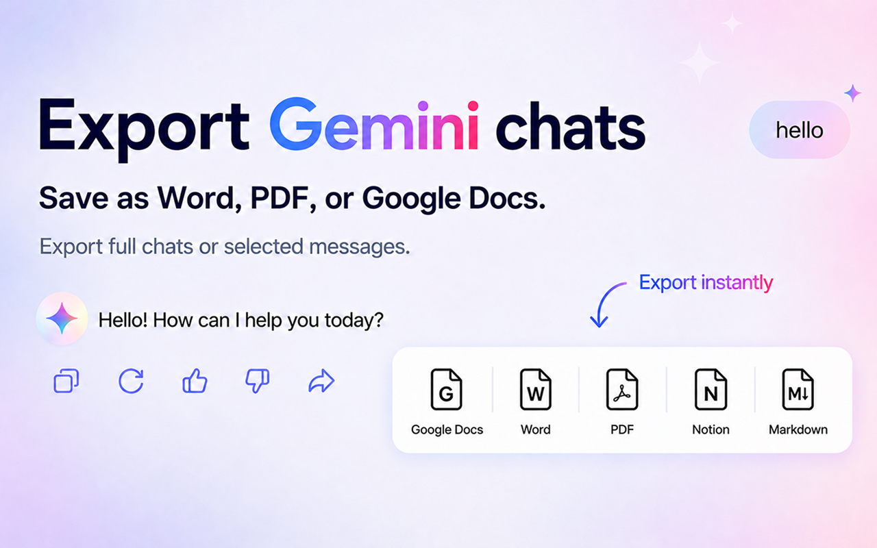 Chat Exporter for Gemini gallery image