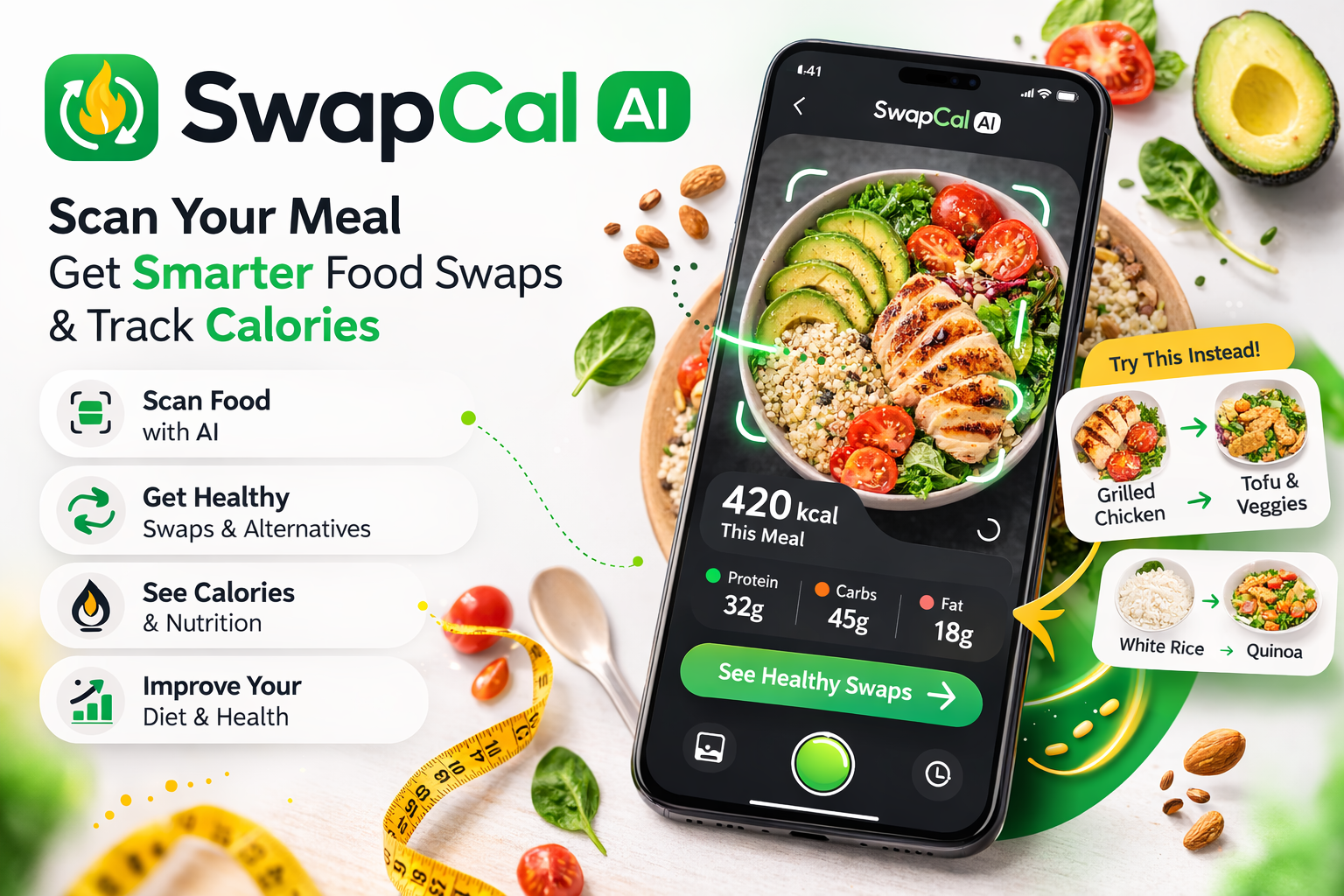 SwapCal AI – Scan And Get Food Swaps gallery image
