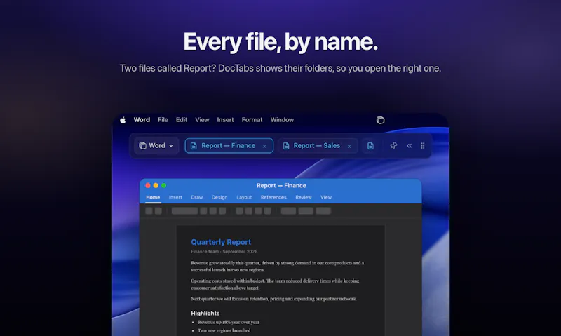 DocTabs screenshot 2