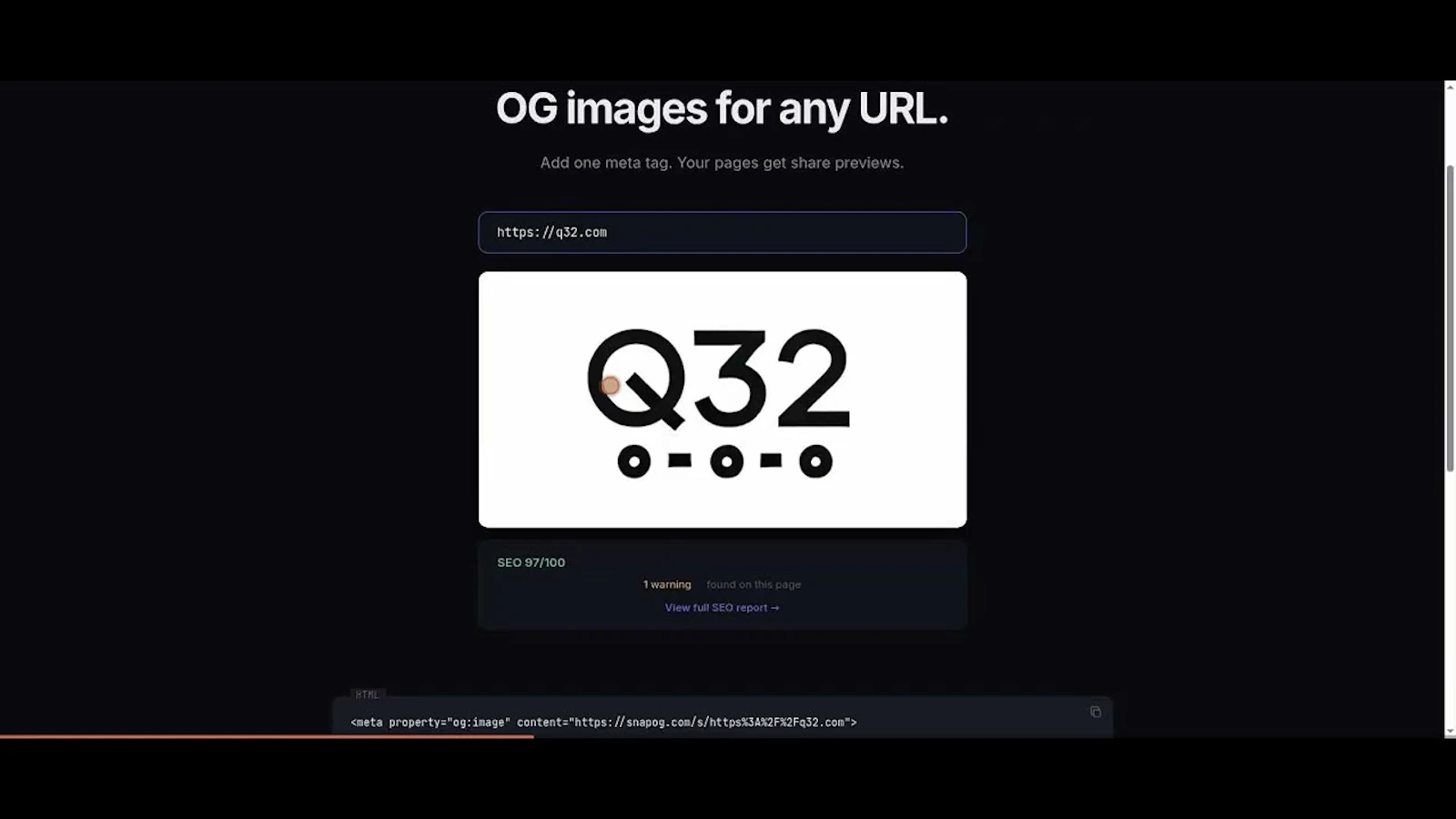 SnapOG - Easy, SEO Friendly Social Cards screenshot 1 (video preview)