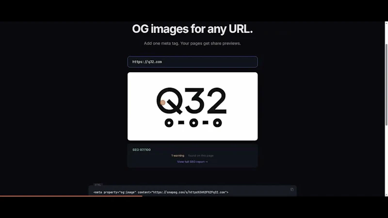 SnapOG - Easy, SEO Friendly Social Cards screenshot 1 (video preview)