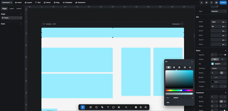 Dialyma opensource canvas based builder screenshot 4