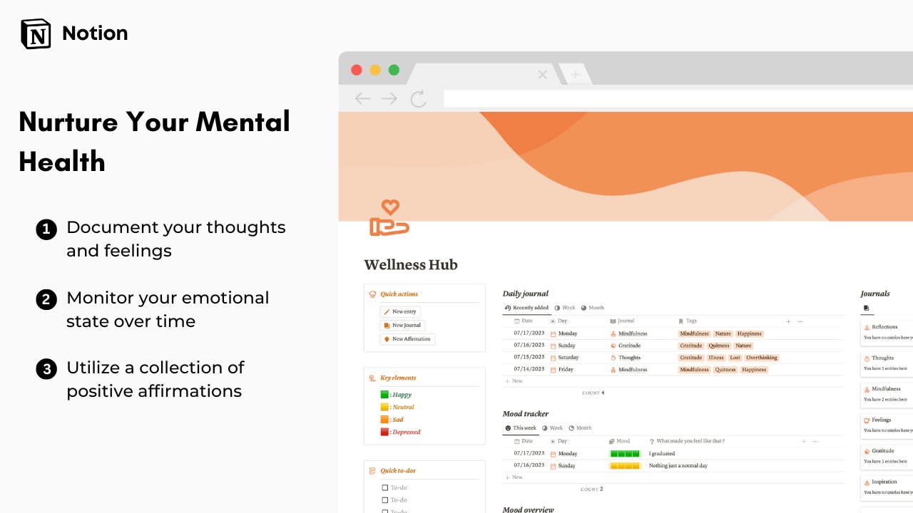 Notion Template Wellness Hub media 1