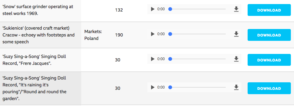 BBC Sound Effects gallery image