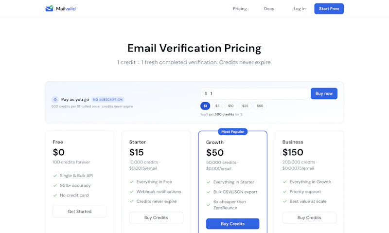 Mailvalid screenshot 3