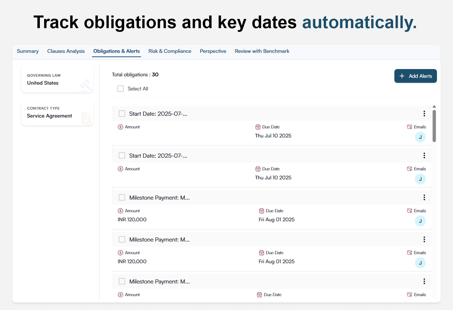 AI Contract Review - Screenshot 5 showing product features and functionality