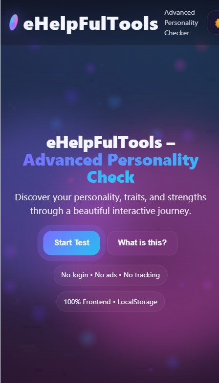 Media Pemeriksaan keperibadian percuma oleh ehelpfultools - Cari Jenis Kepribadian Anda dalam Minit - 100% Percuma 3