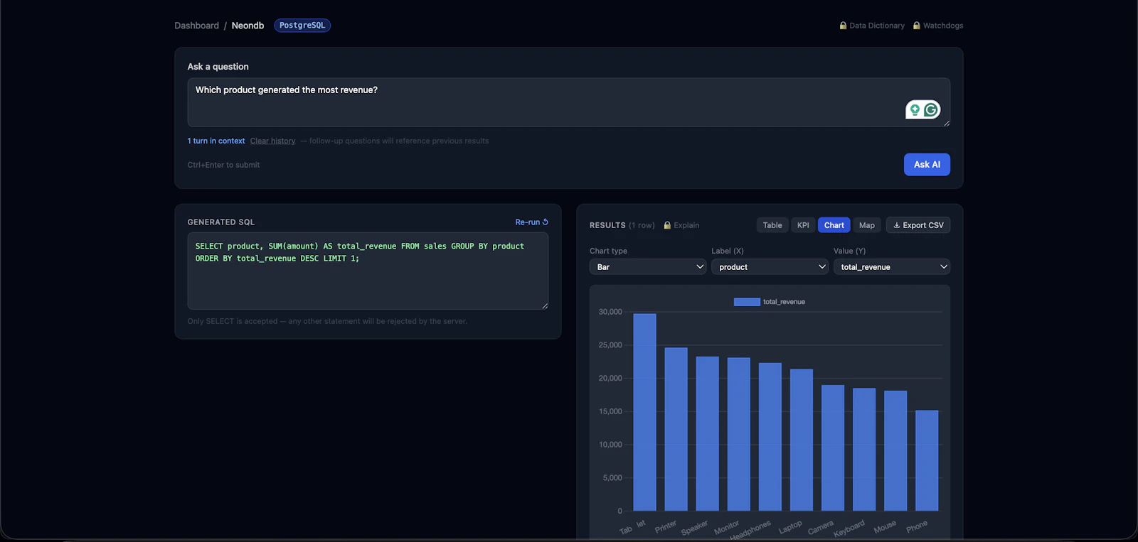 AskYourDB screenshot 2