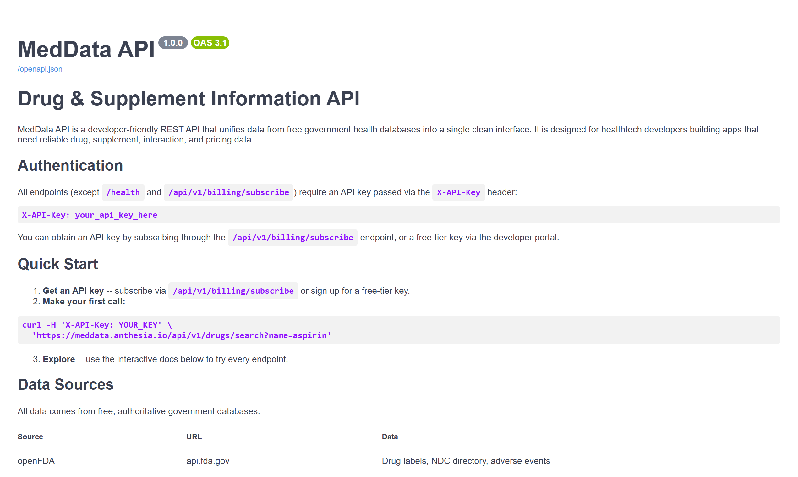 MedData API gallery image