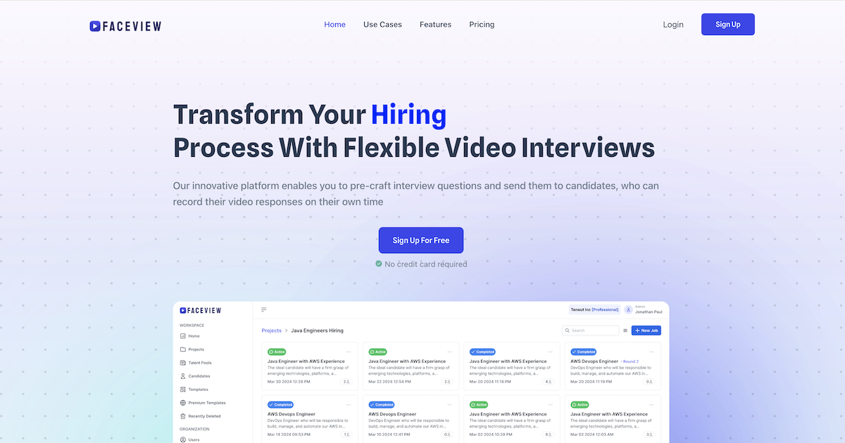 faceview.io - De snelste manier om kandidaten te ontmoeten media 1