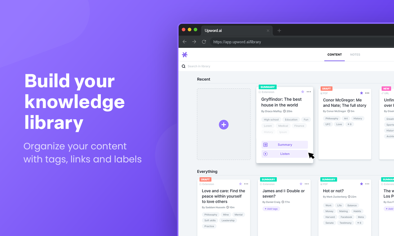 Upword - Transform any content into your knowledge media 5