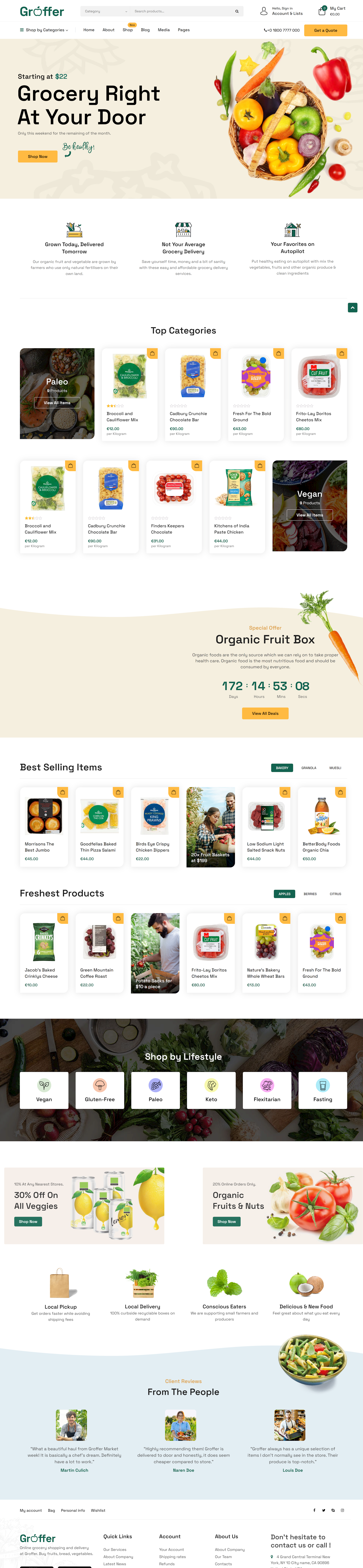 Média GROFFER - Thème de la boutique d'aliments biologiques 2
