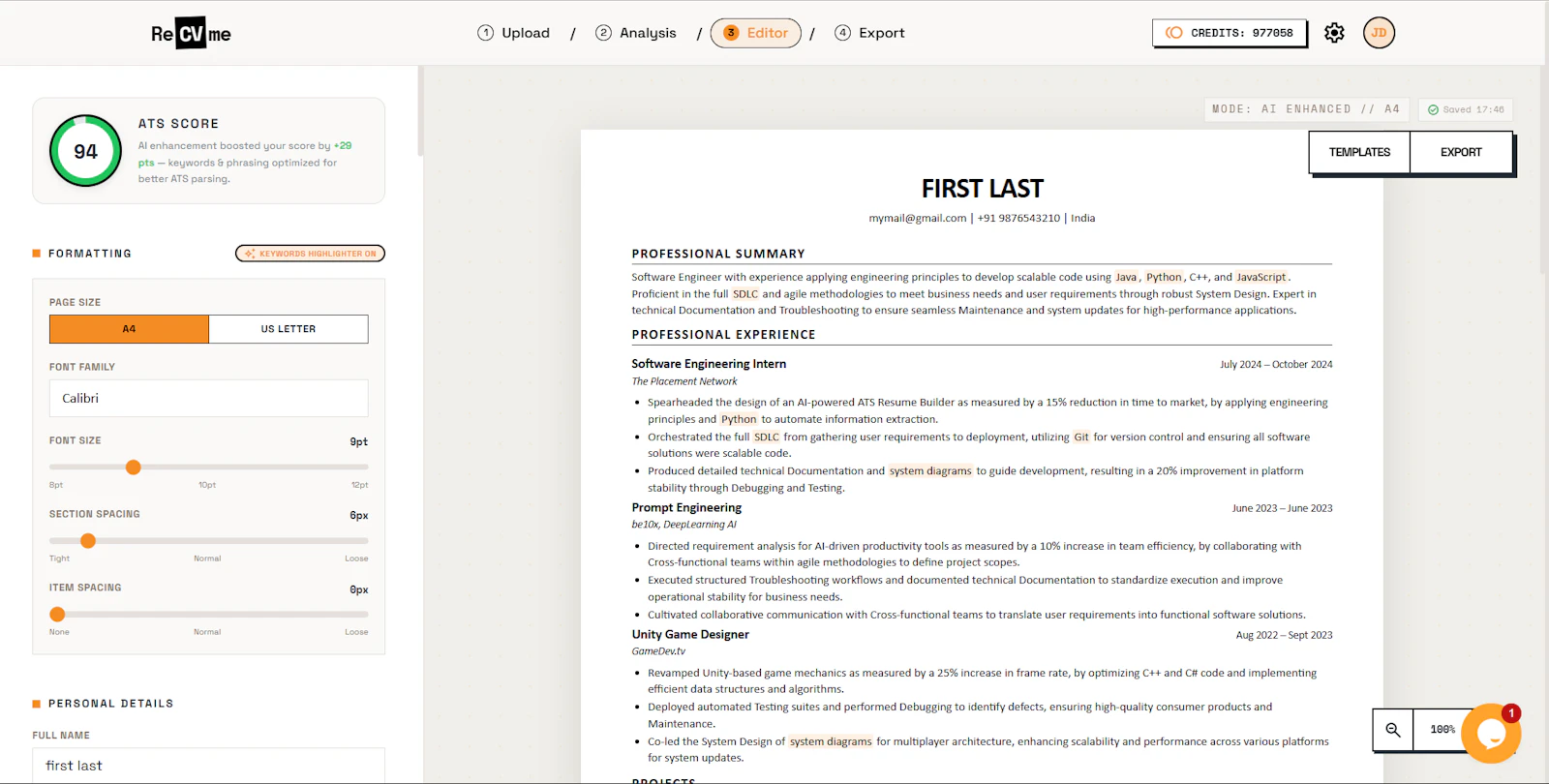 ReCVme  screenshot 4