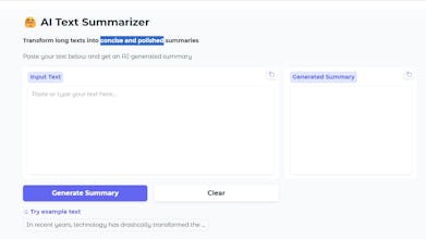 AI Text Summarizer by AI4How gallery image