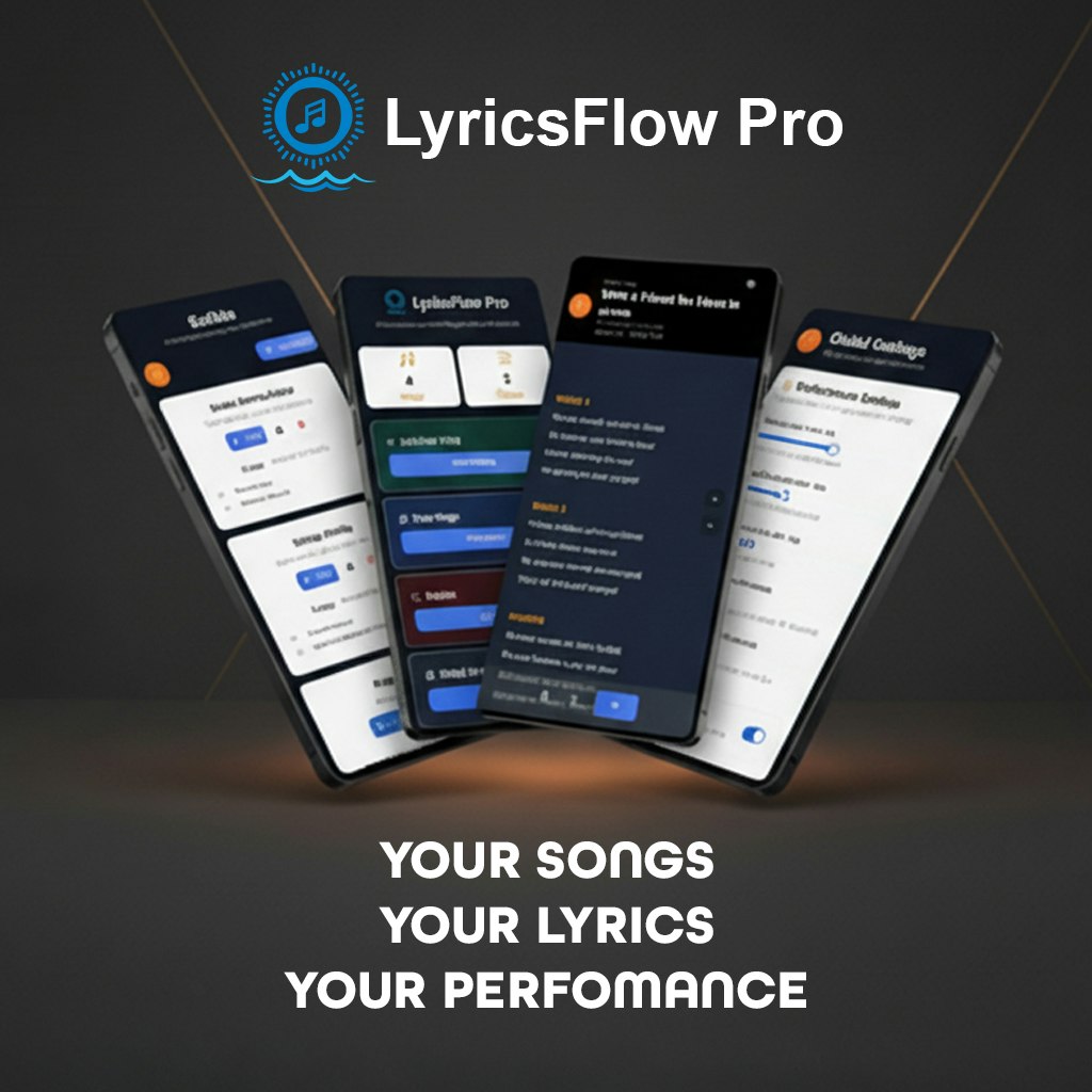 LyricsFlow Pro App - Product Hunt launch logo