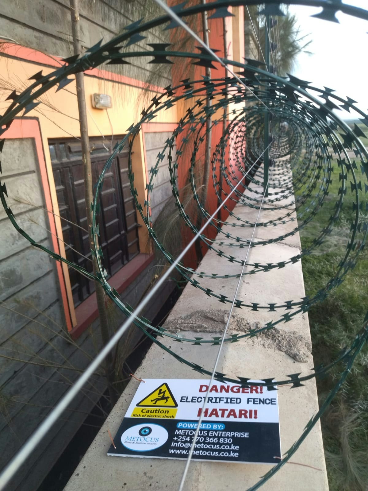 Elektrische hekinstallatie in Kenia