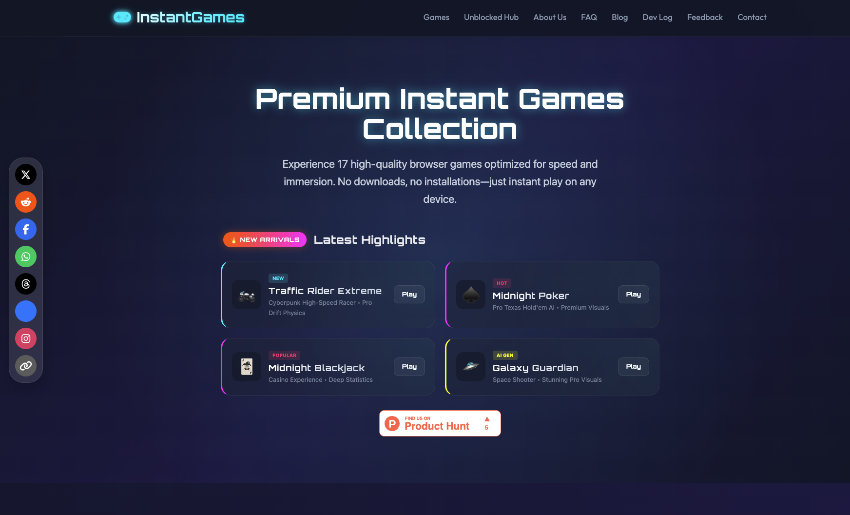 Instant Free Html Games - Screenshot 4 showing product features and functionality