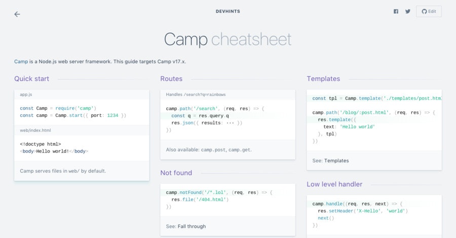 Devhints gallery image