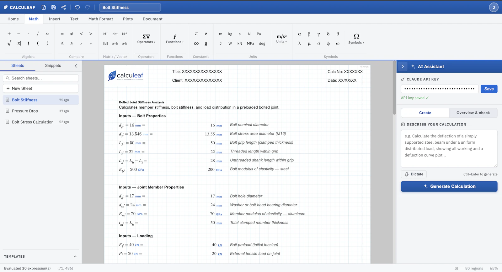Calculeaf screenshot 1