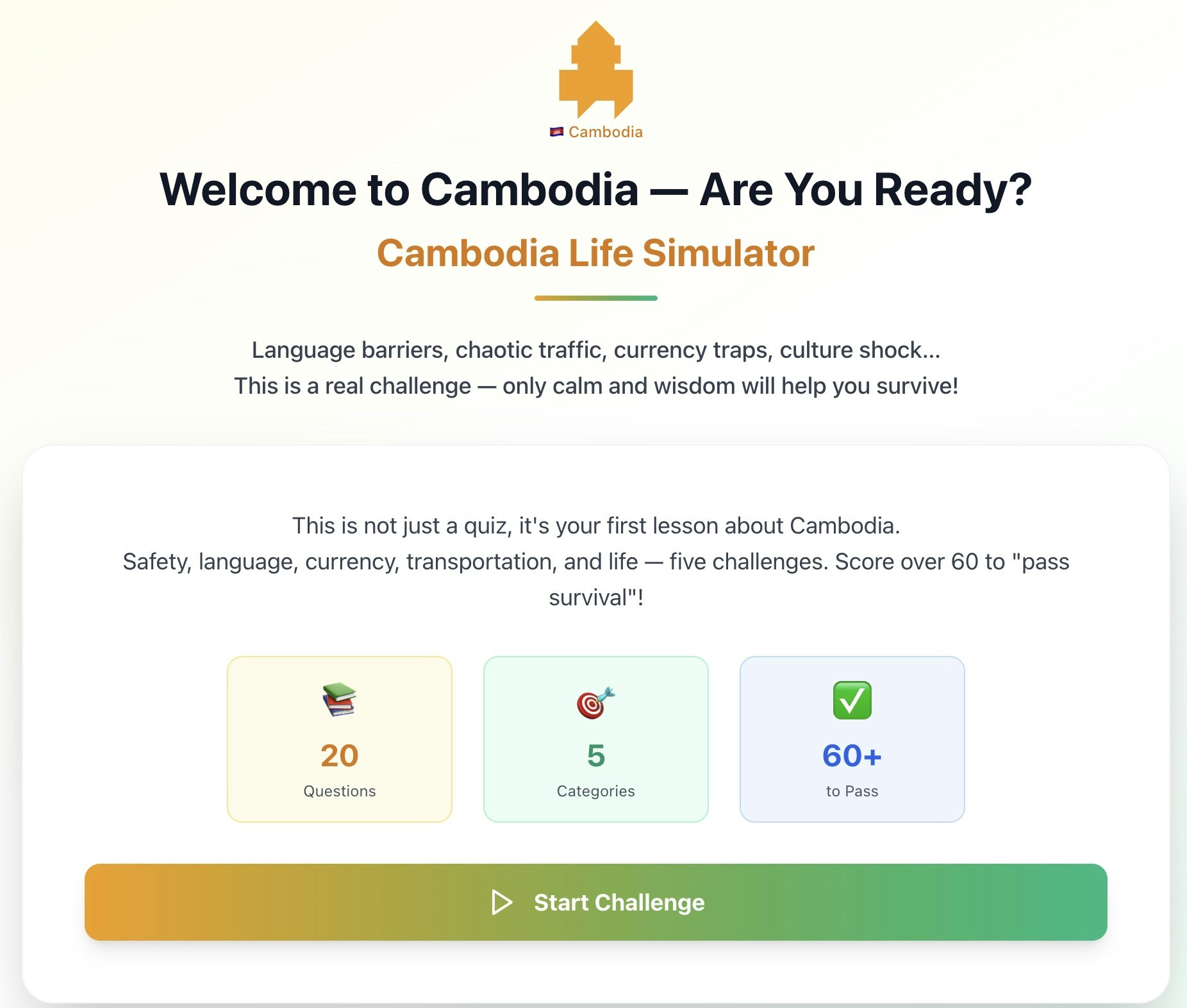 Cambodia Life Simulator