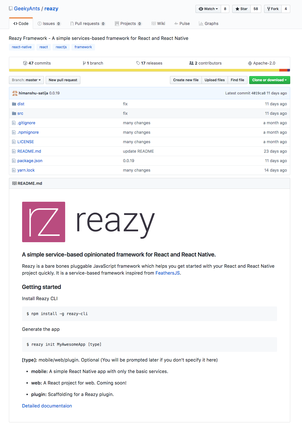 Reazy Framework gallery image