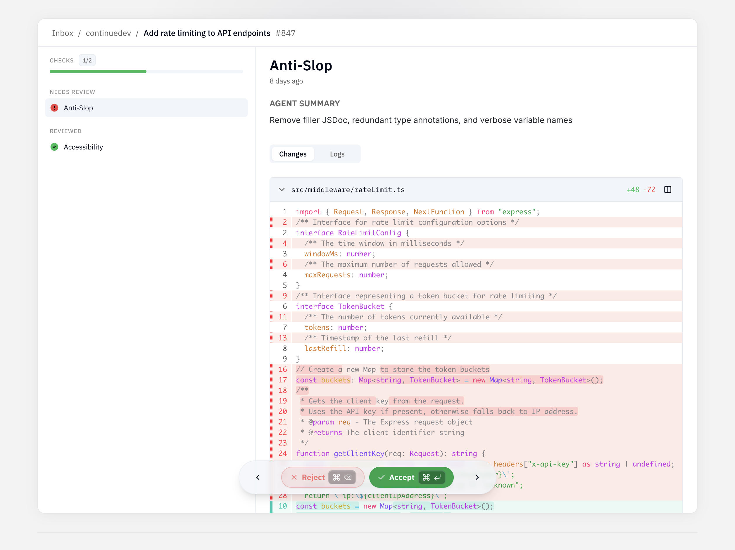 Continue (Mission Control) - Screenshot 3 showing product features and functionality