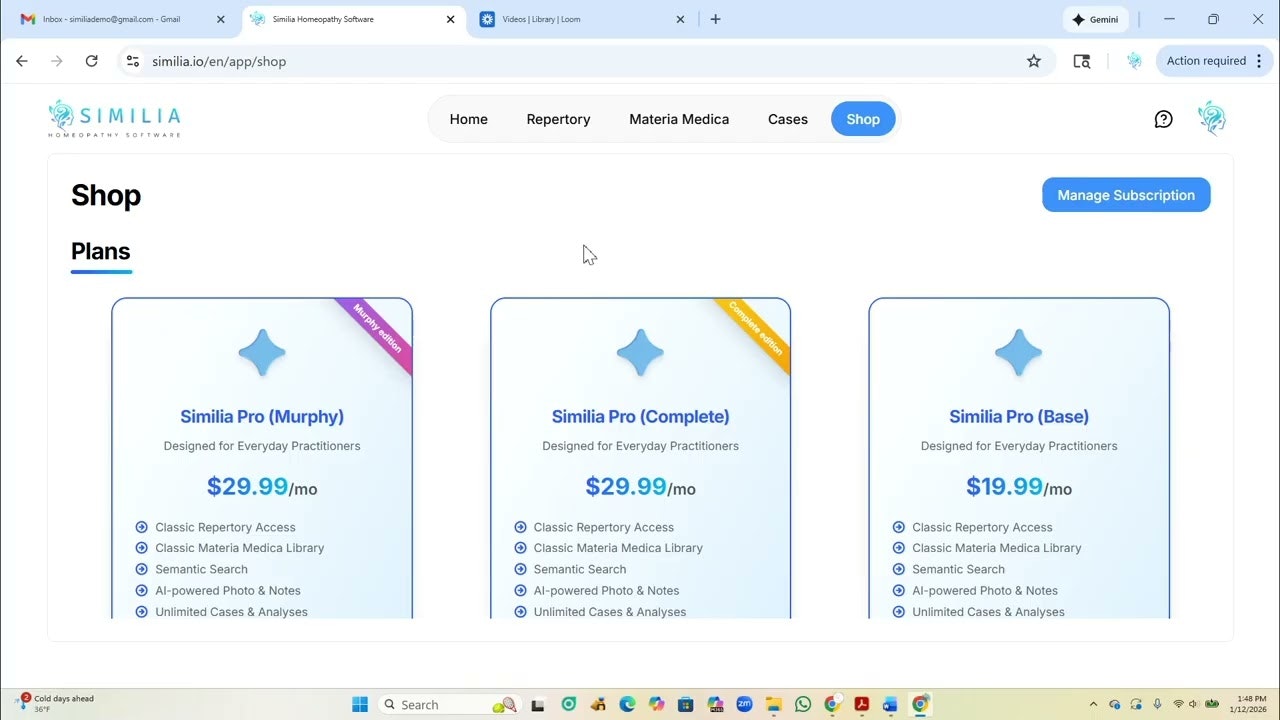 Similia Homeopathy Software gallery image